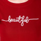 Womens Cotton Blend Typography Print Crop T-Shirt